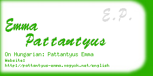 emma pattantyus business card